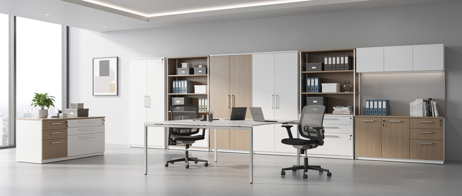 Commercial office storage cabinets