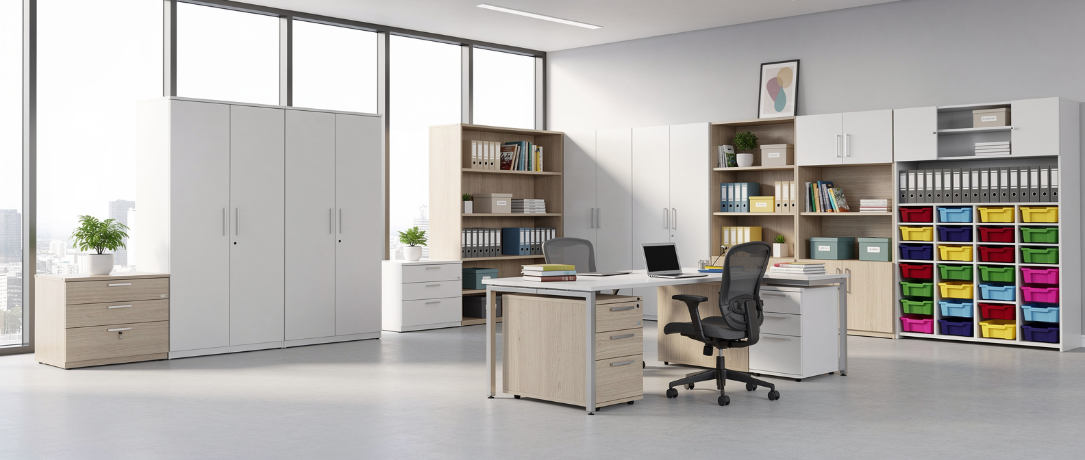 Organized workspace storage